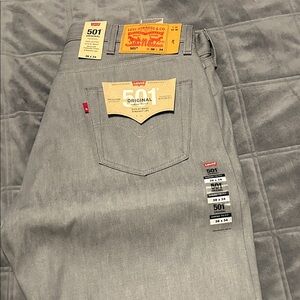 Levi's Men's Gray 501 Straight Jeans